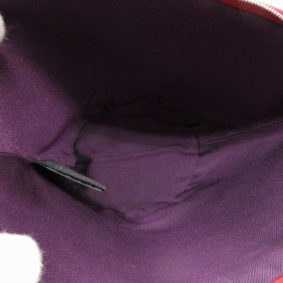 Hermes Palmire Canvas Rouge Vif Prune Pouch 0179HERMES 6B0179EII5 - Picture 4 of 7